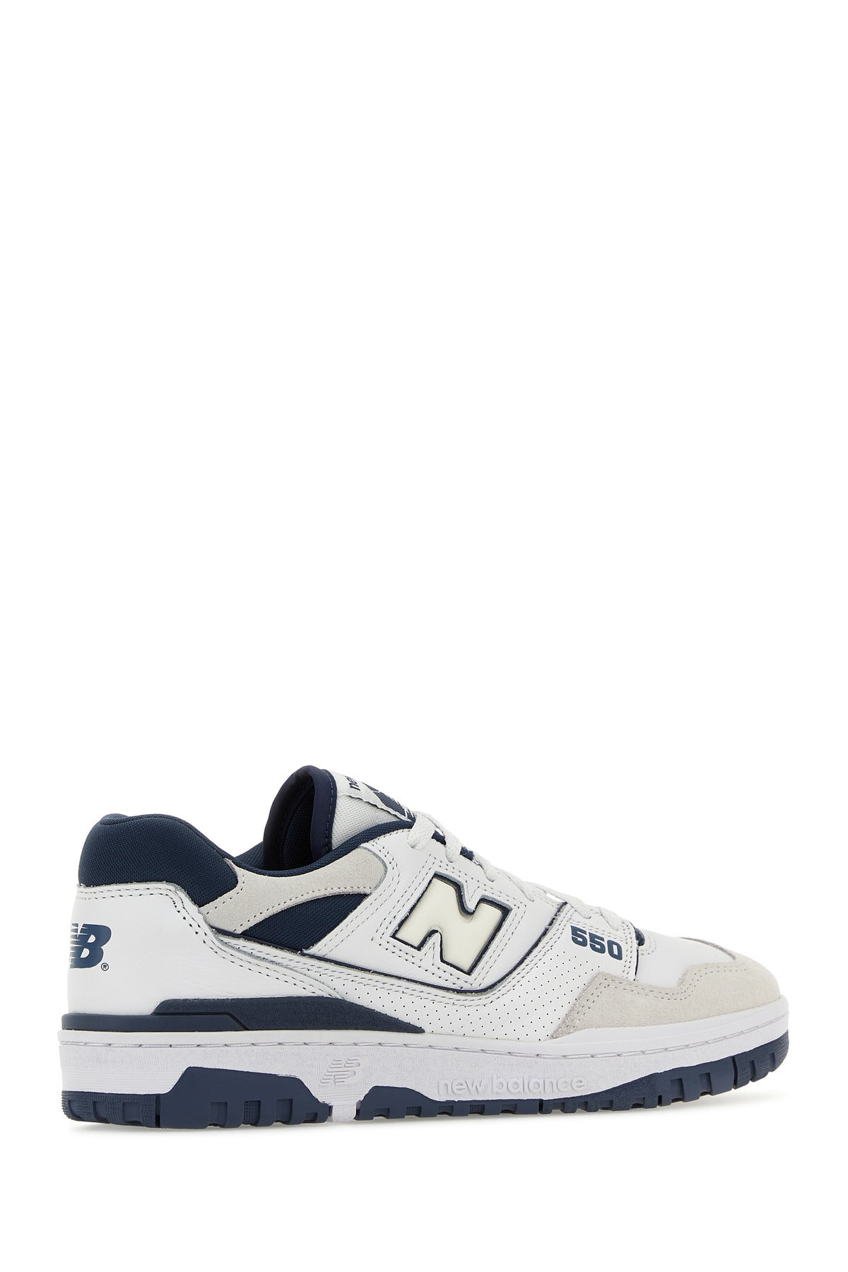 Two-tones leather and fabric 550 sneakers - 3