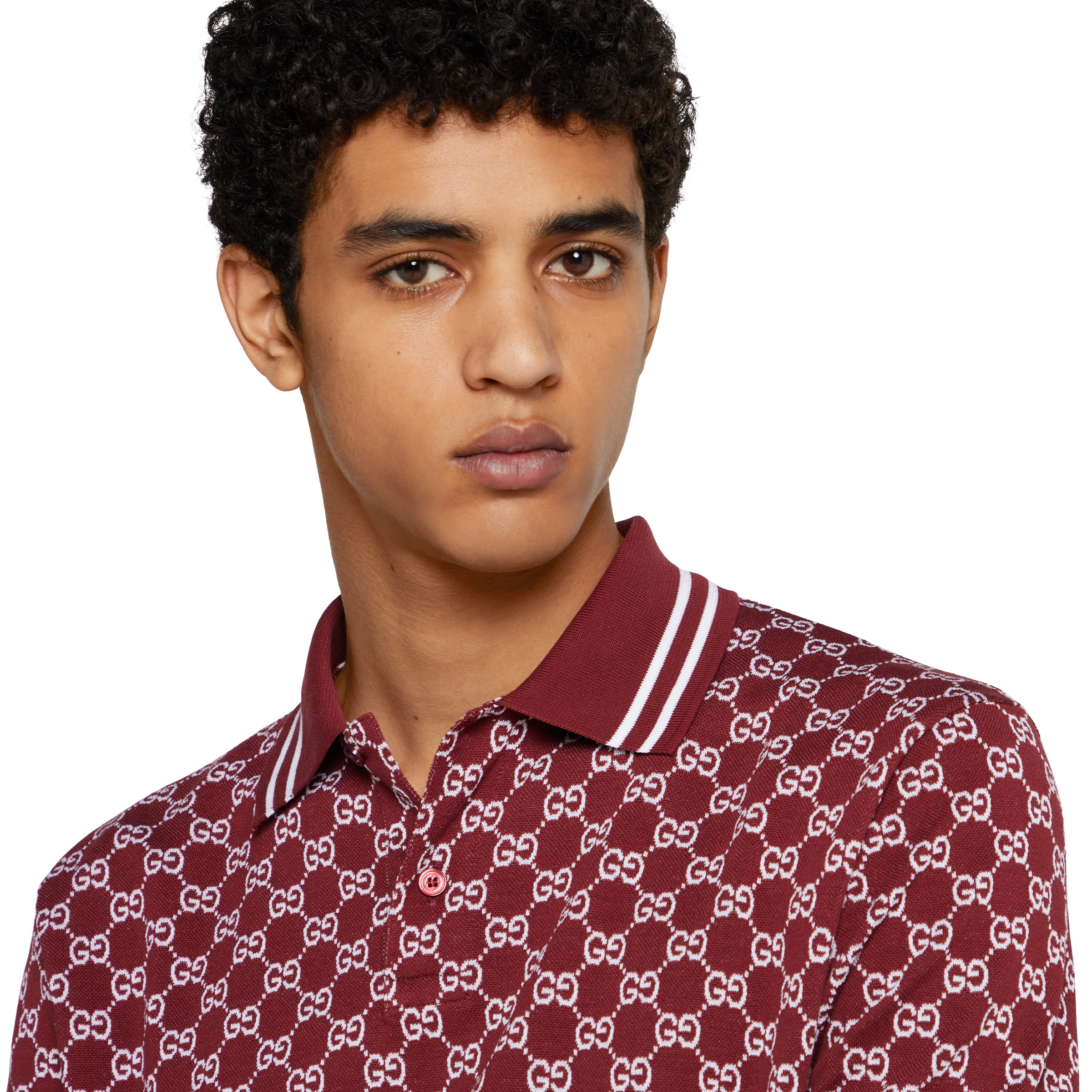 GG cotton piquet jacquard polo shirt - 5
