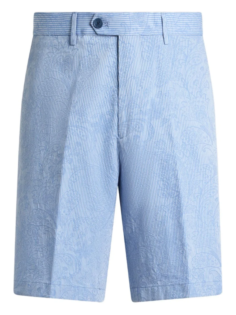 striped jacquard shorts - 1