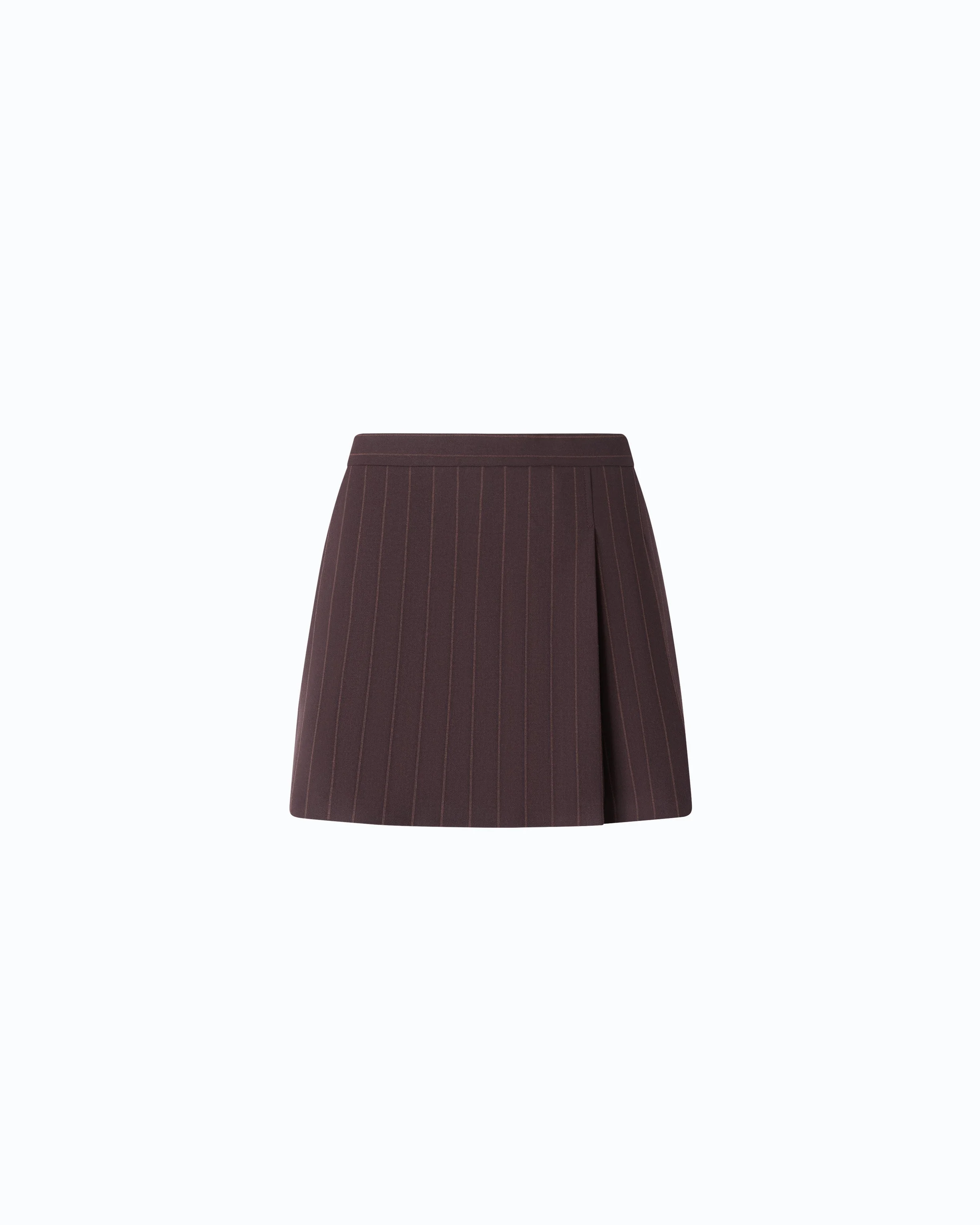 PINSTRIPED MINI SKIRT WITH MACRO PLEATS - 1