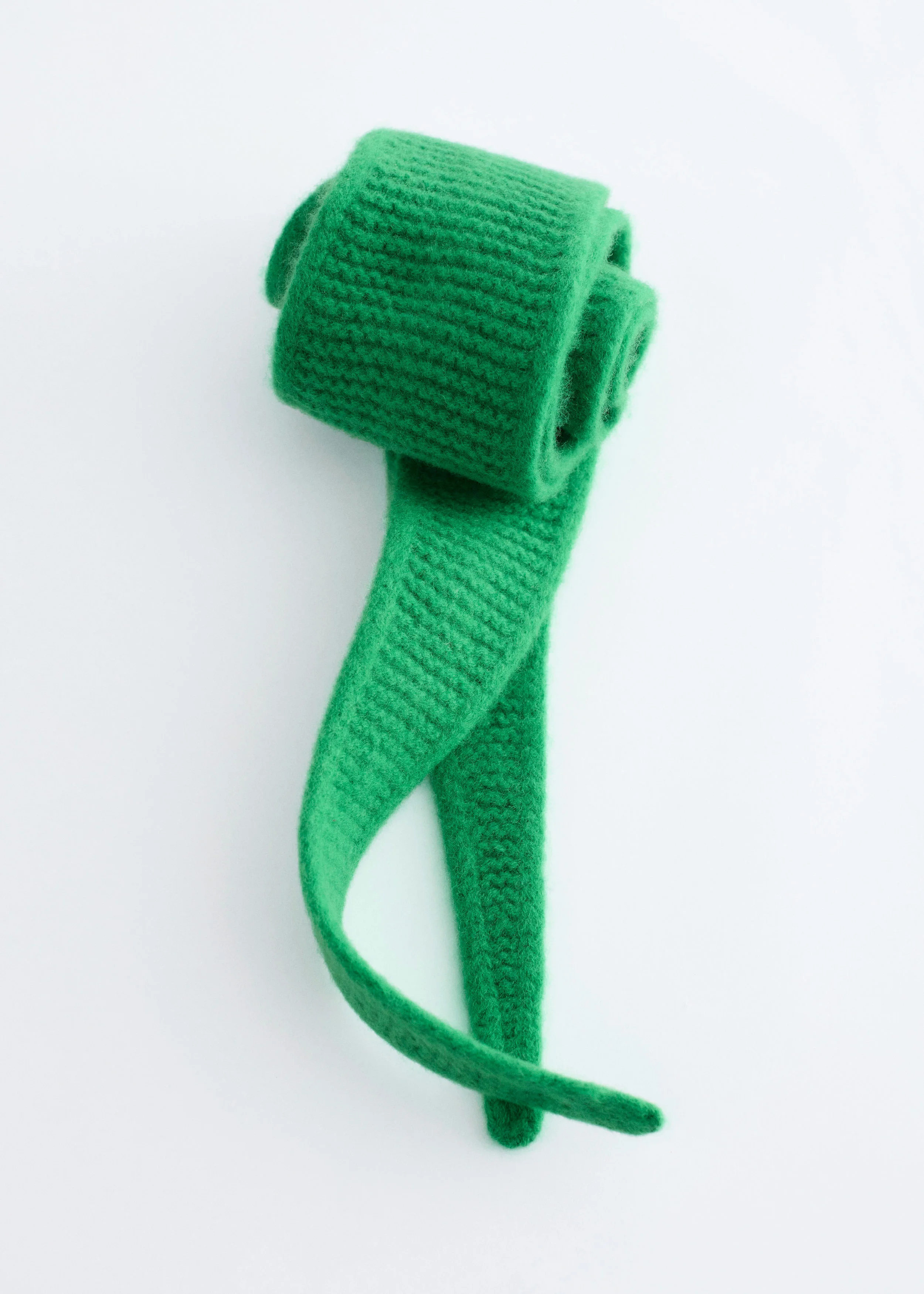 Garter Knit Wool Scarf - 1