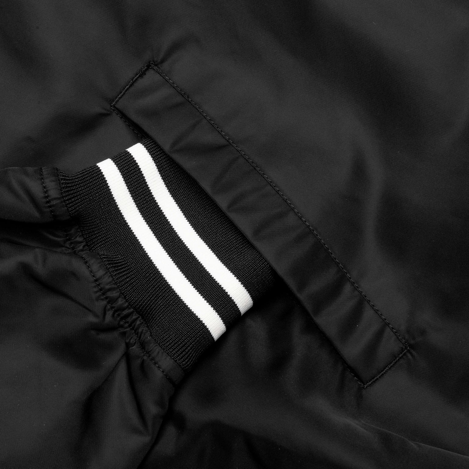 NYLON STADIUM JACKET - BLACK - 4