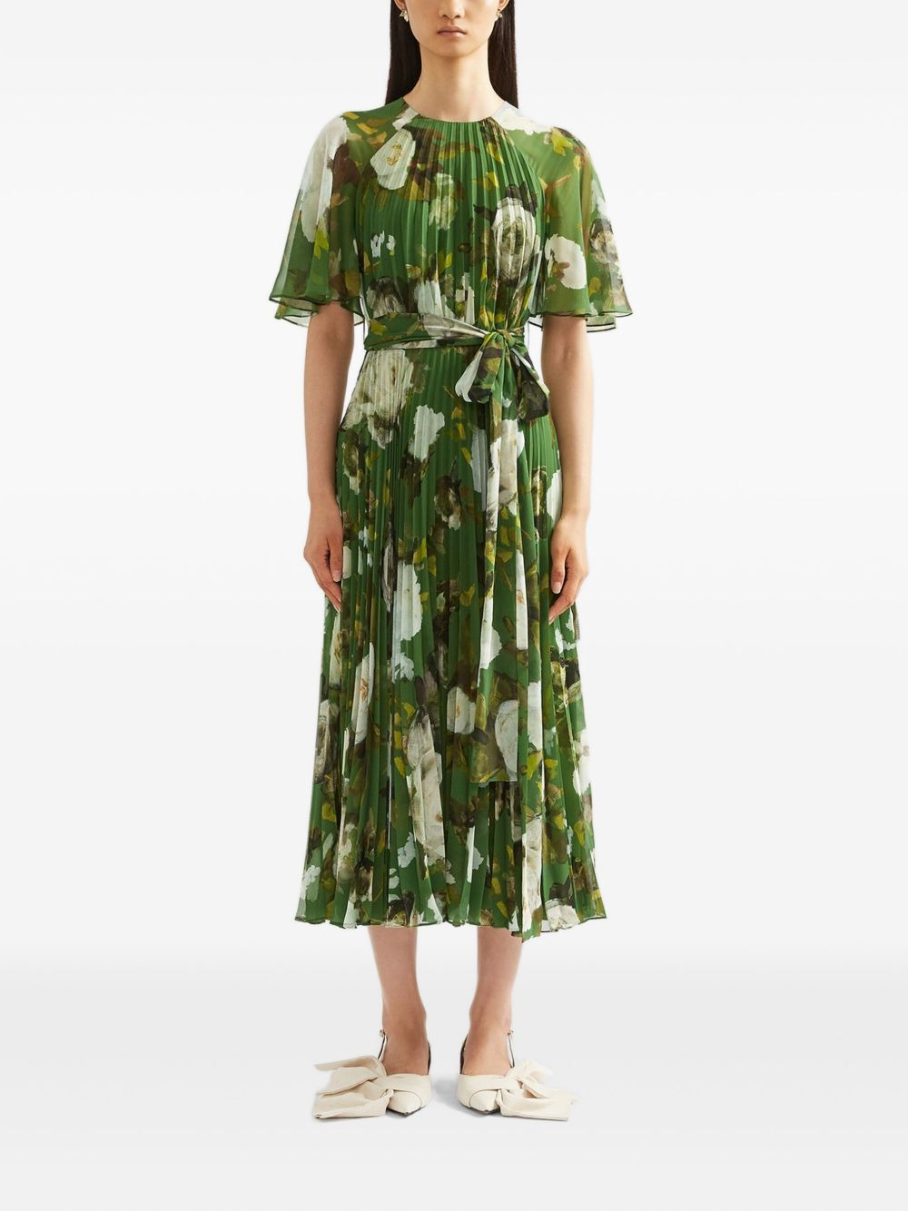 floral-print midi dress - 2