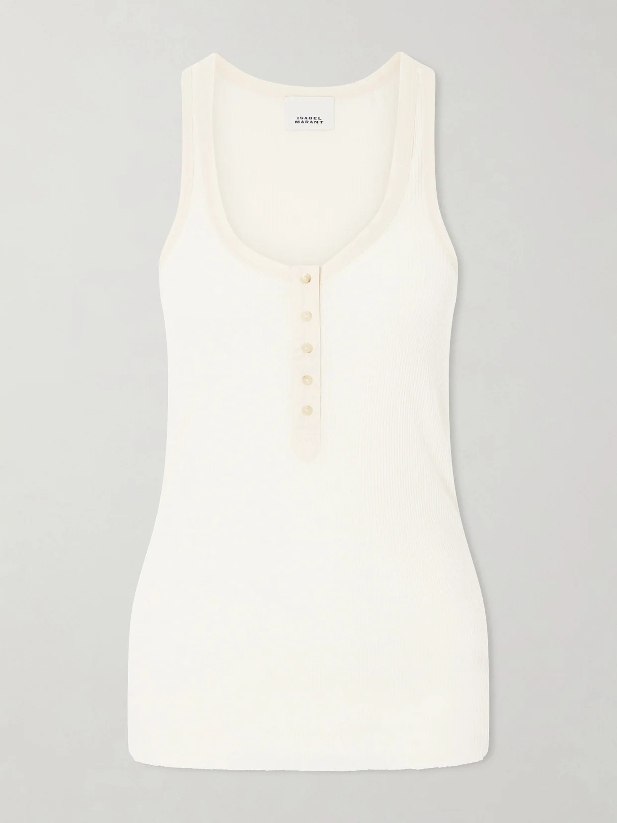 Helma Ribbed Silk Tank - 1