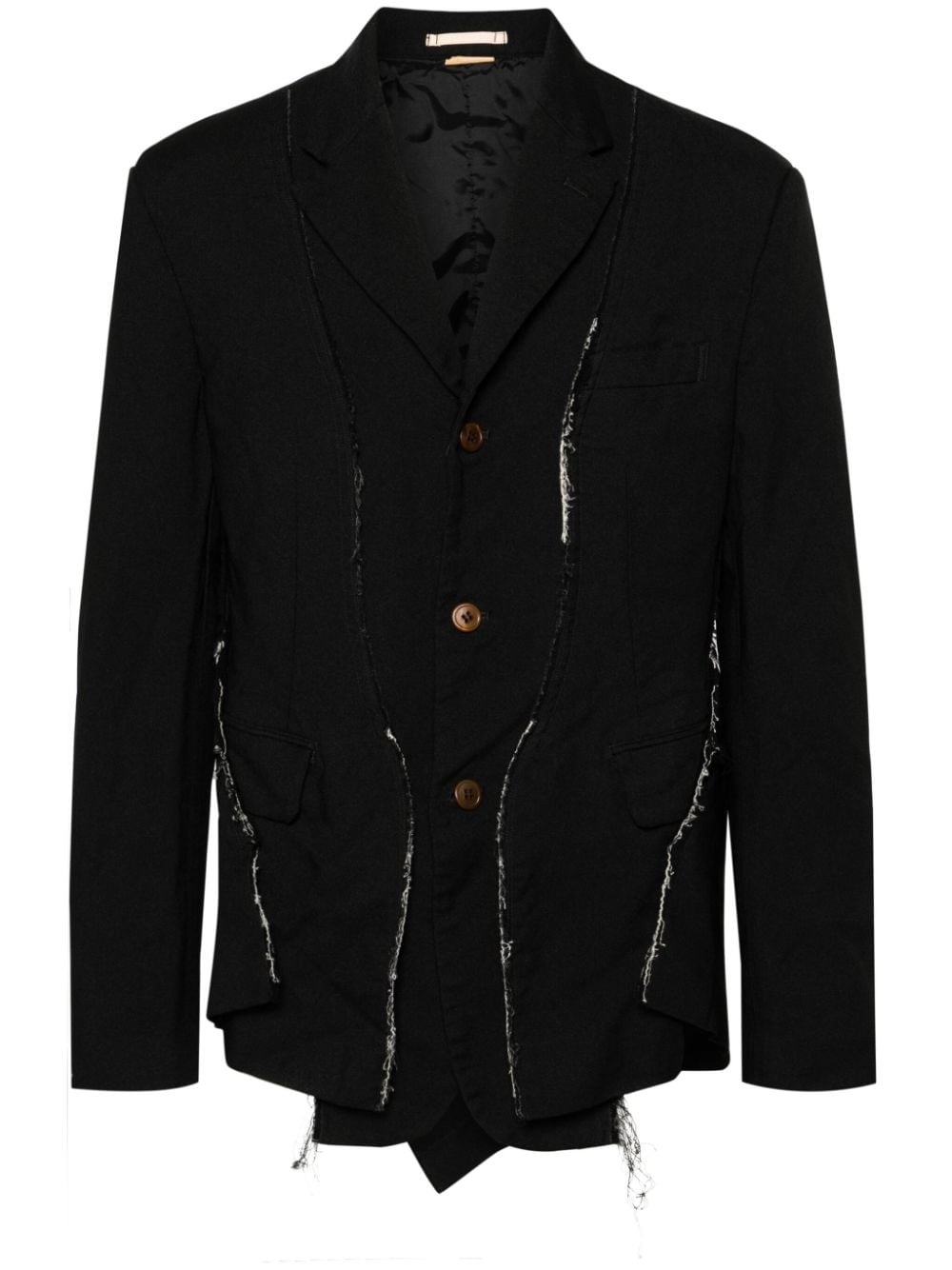 notched-lapels single-breasted blazer - 1