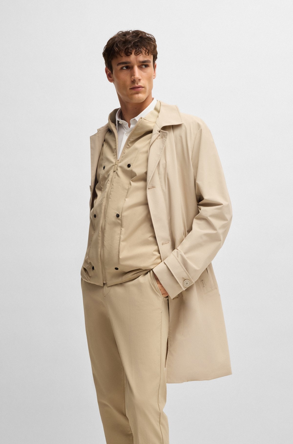 TRAVEL-FRIENDLY STRETCH-SOFTSHELL COAT WITH DETACHABLE INNER GILET - 2