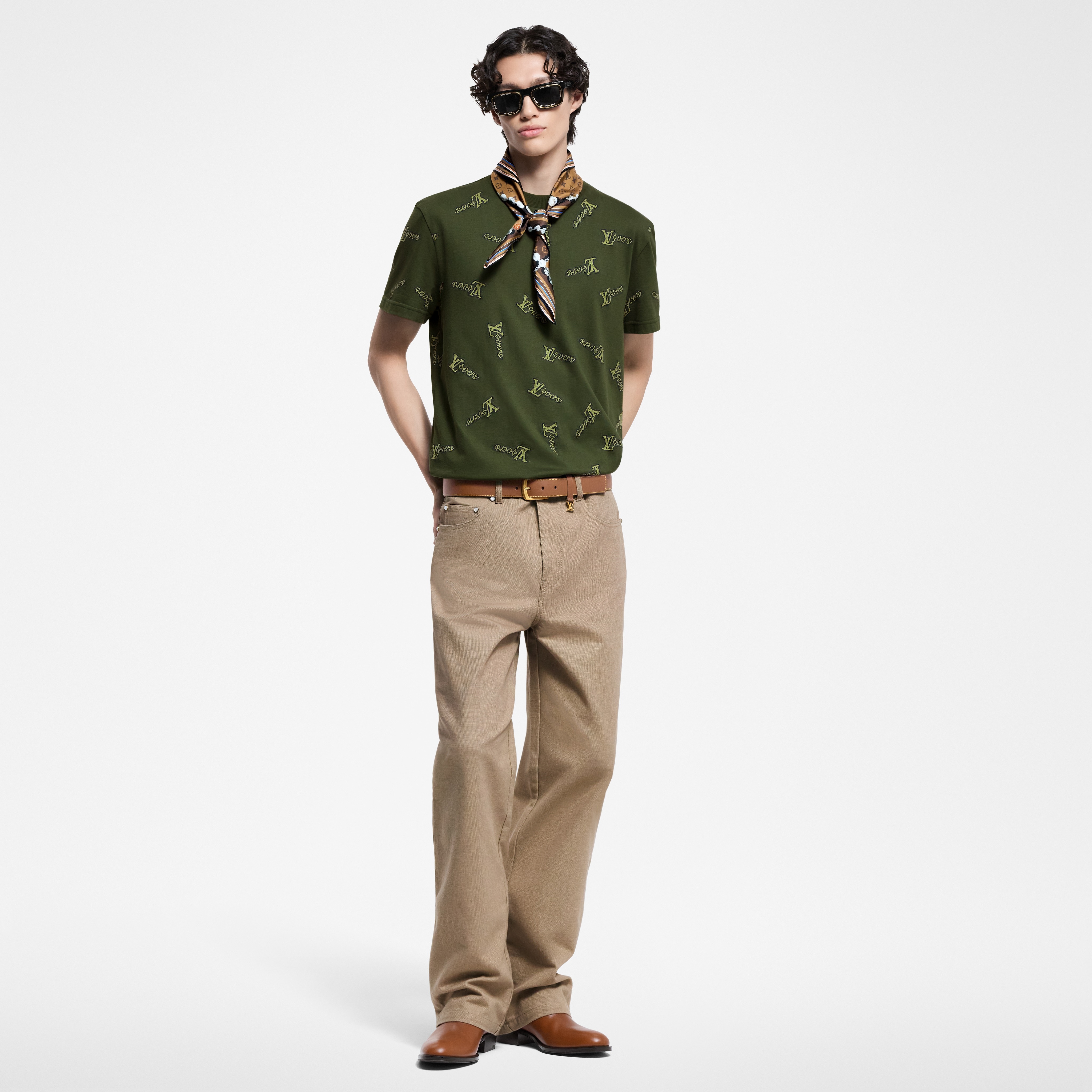 Jacquard Cotton T-Shirt - 4