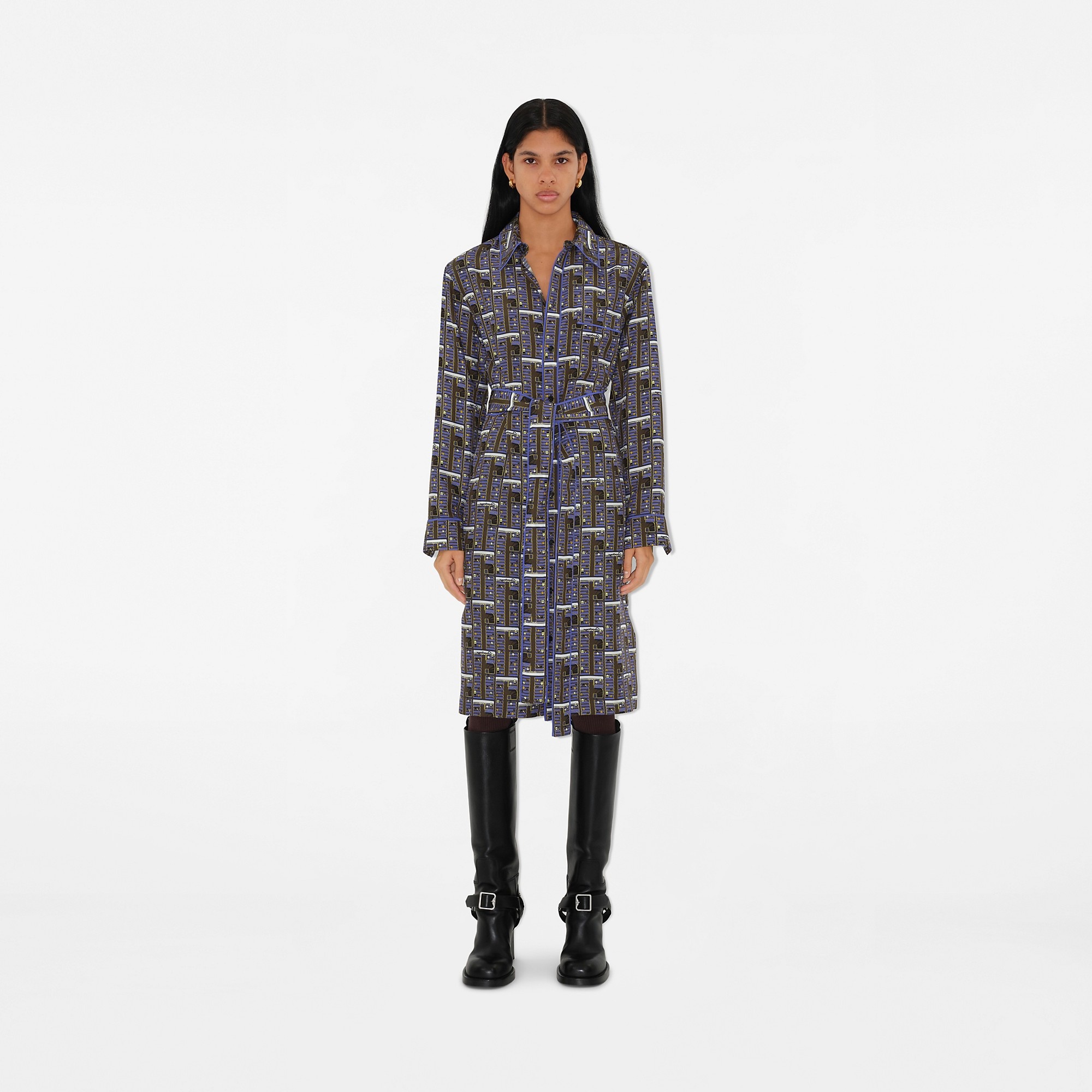 Bus Silk Shirt Dress - 2