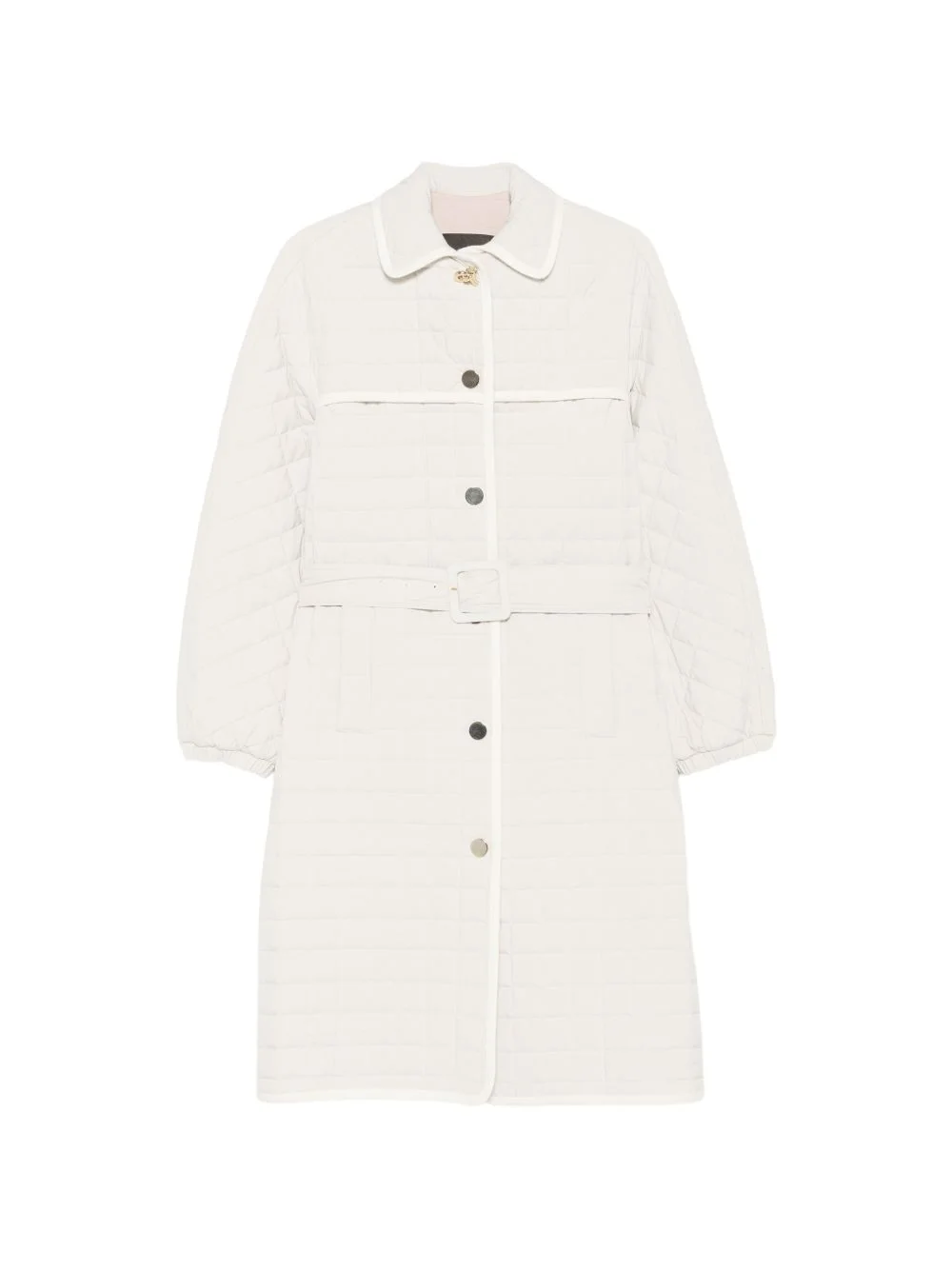 belted quilted jacket - 1