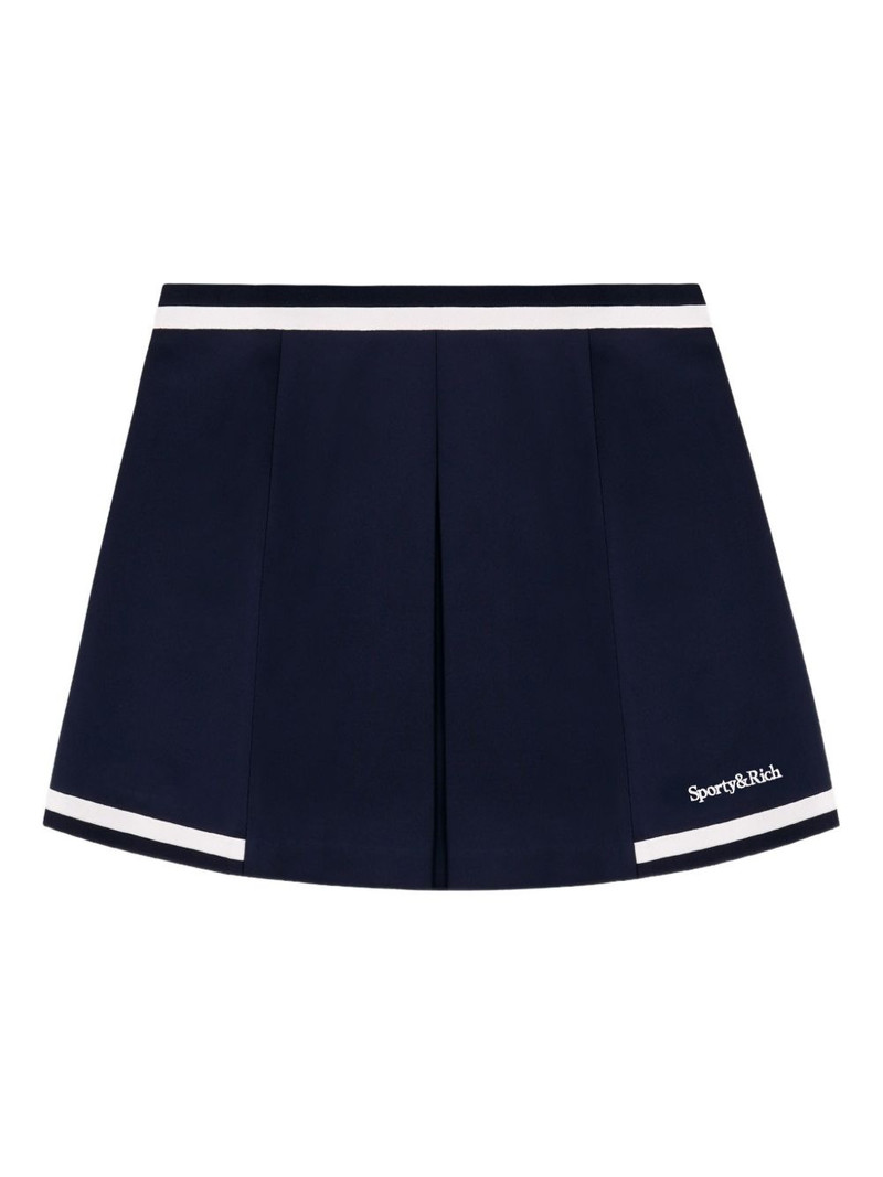 Mila pleated stripe mini skirt 1