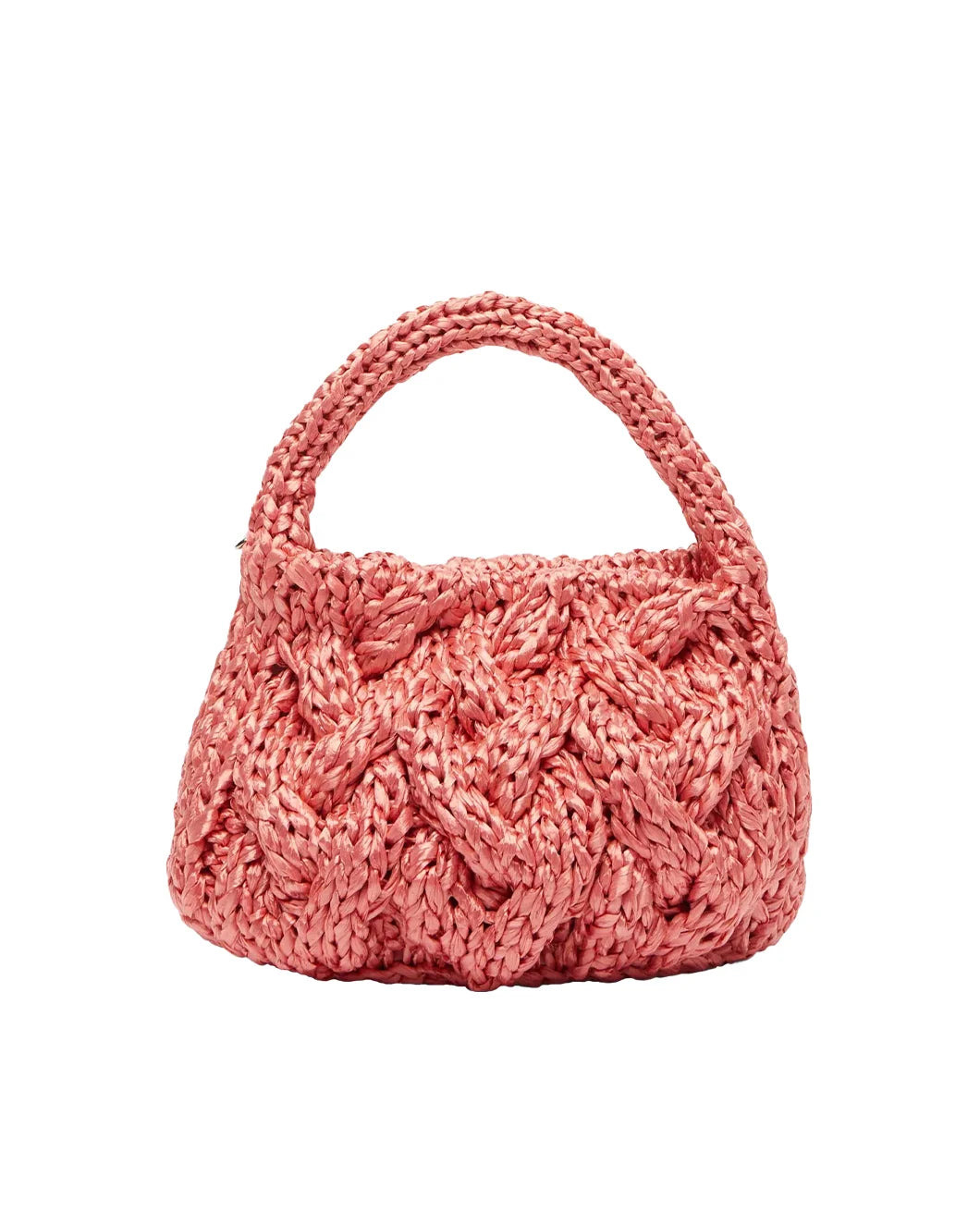 SMALL CABLE KNIT BAG - 1