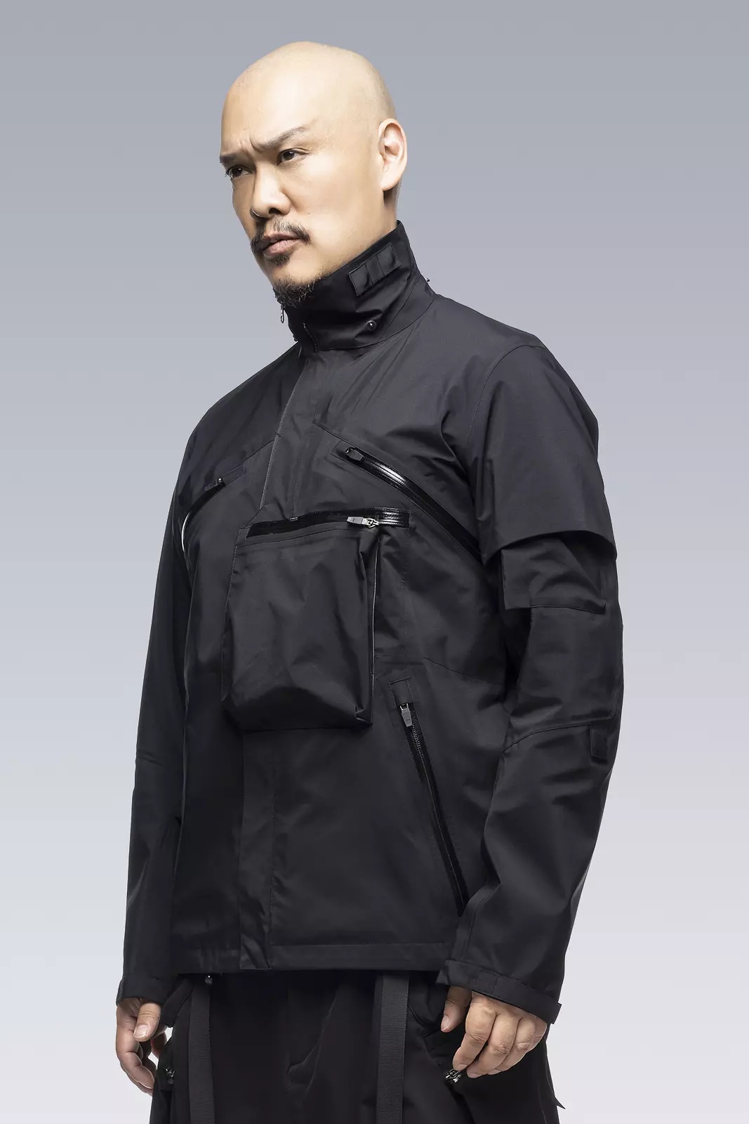 J1A-GTKR-BKS KR EX 3L Gore-Tex® Pro Interops Jacket Black with size 5 WR zippers in gloss black - 7