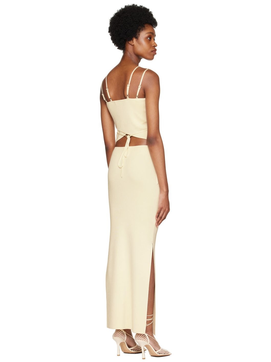 Off-White Cutout Midi Dress - 3