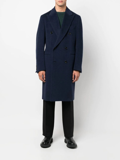 Brioni double-breasted cashmere coat outlook