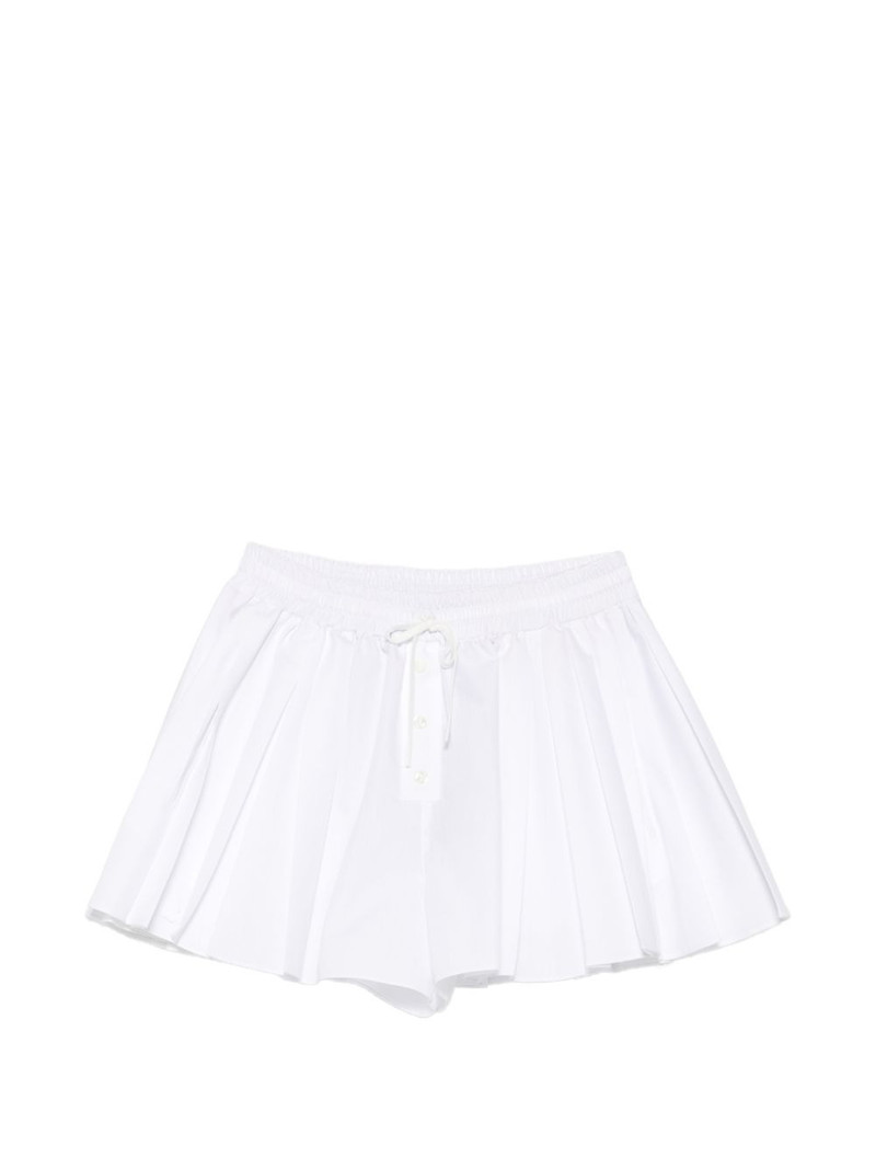 pleated drawstring mini skirt 1