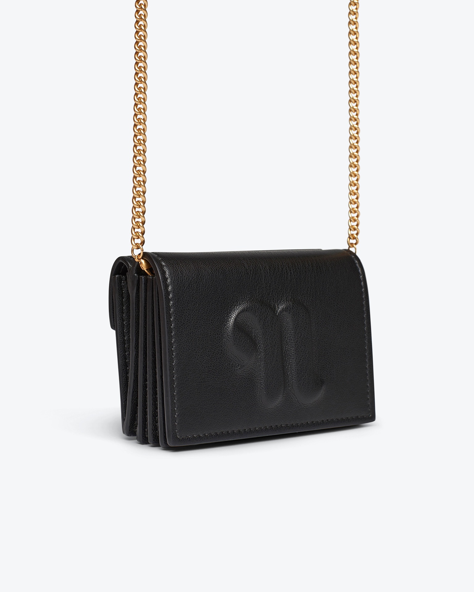 THE CONCERTINA MINI - Card holder with chain - Black - 4