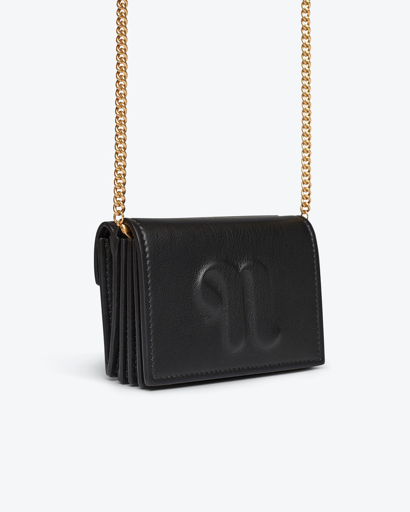 THE CONCERTINA MINI - Card holder with chain - Black 4