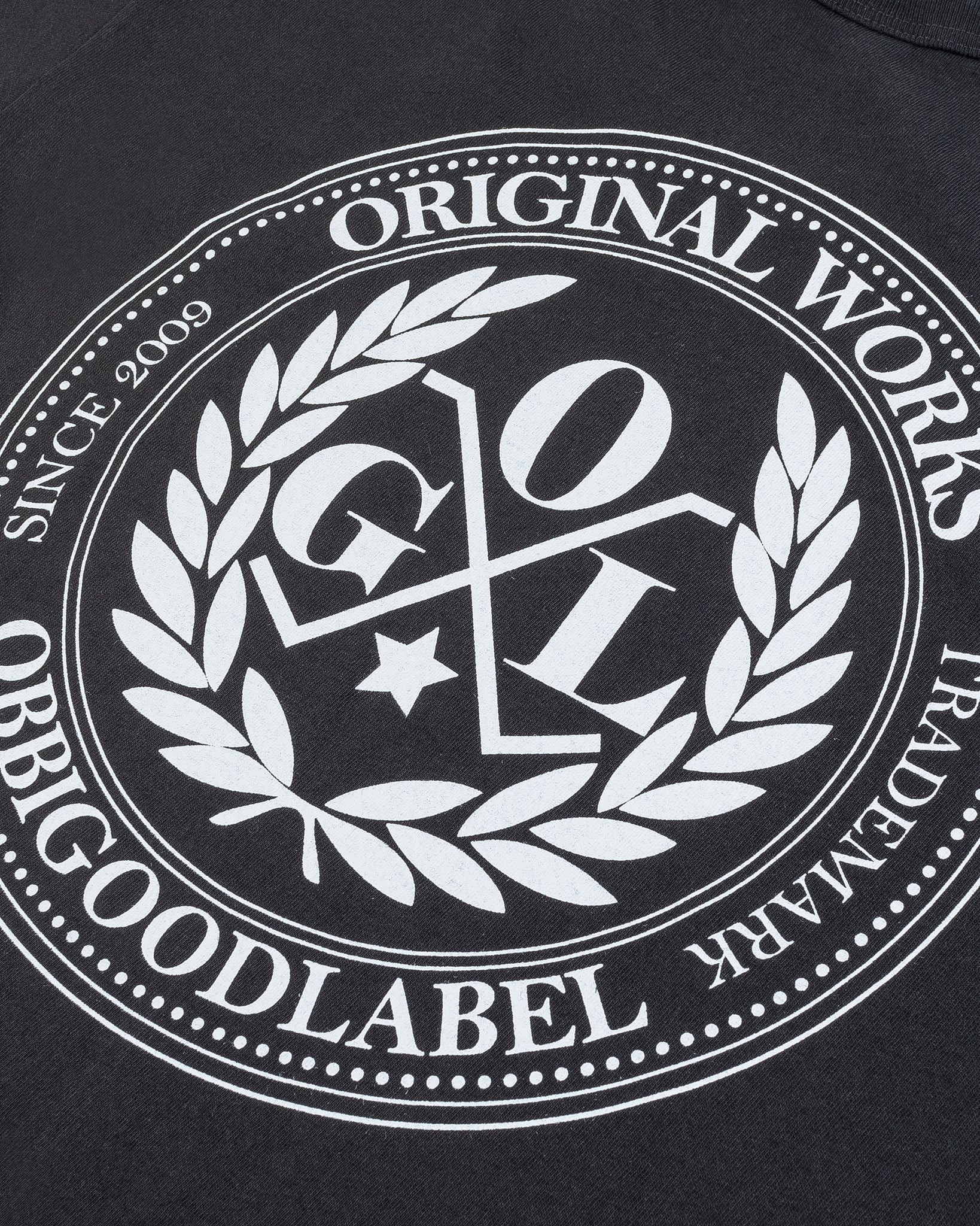 OGL-TEE-LOT20-LOGO-CHA OGL 6.2oz Ringspun T-shirt - Silkscreen Printed 'OGL Logo' - Charcoal - 5