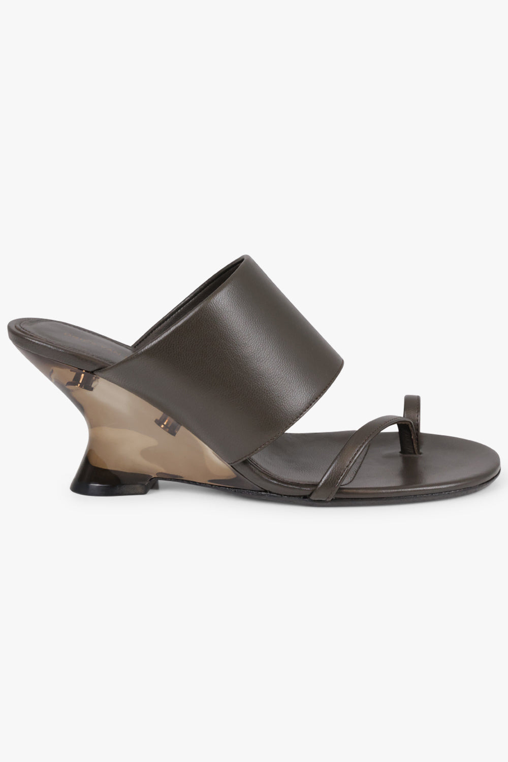SCULPTURAL WEDGE 75MM MULE | BROWN - 2