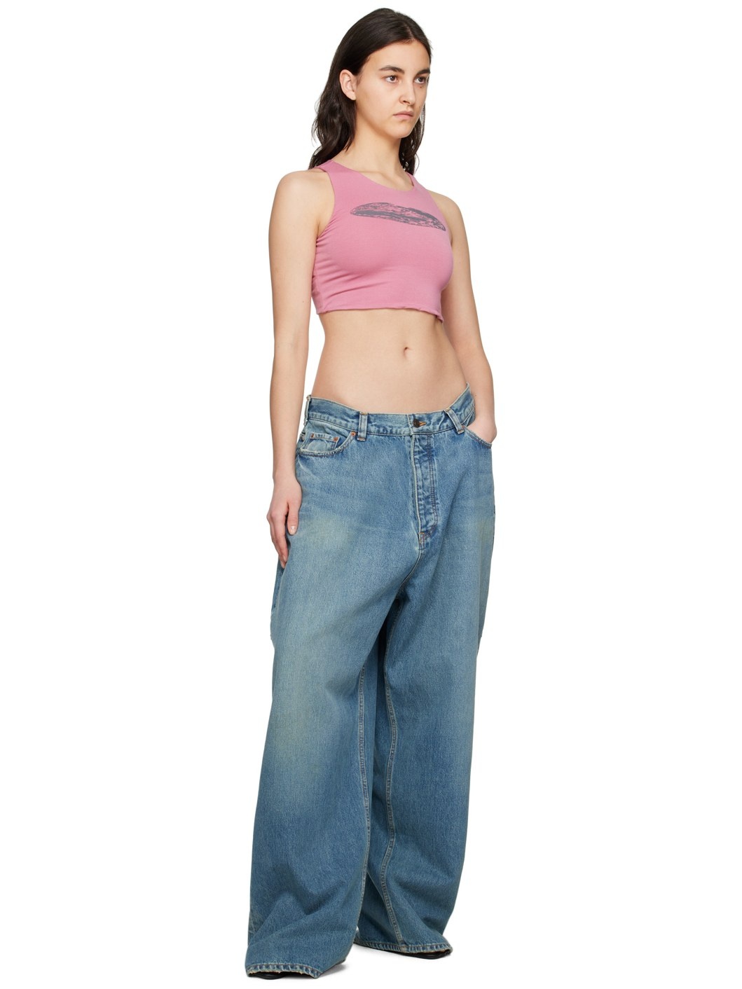 SSENSE Exclusive Pink Thermal Tank Top - 4