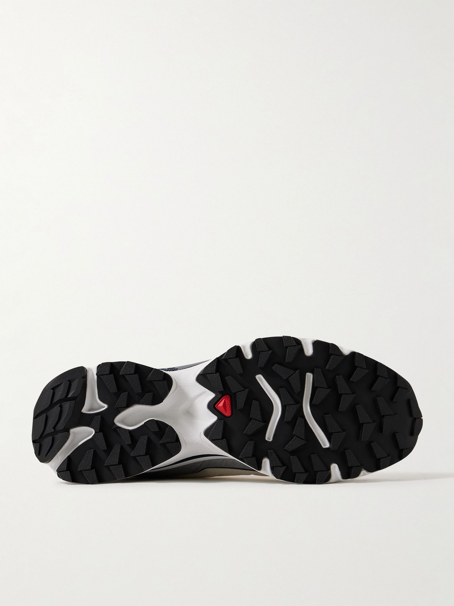 XT-SLATE Rubber-Trimmed Mesh Sneakers Ivory - 3