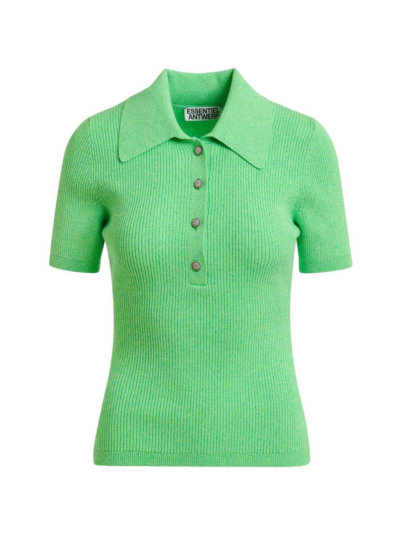 ribbed polo top 1