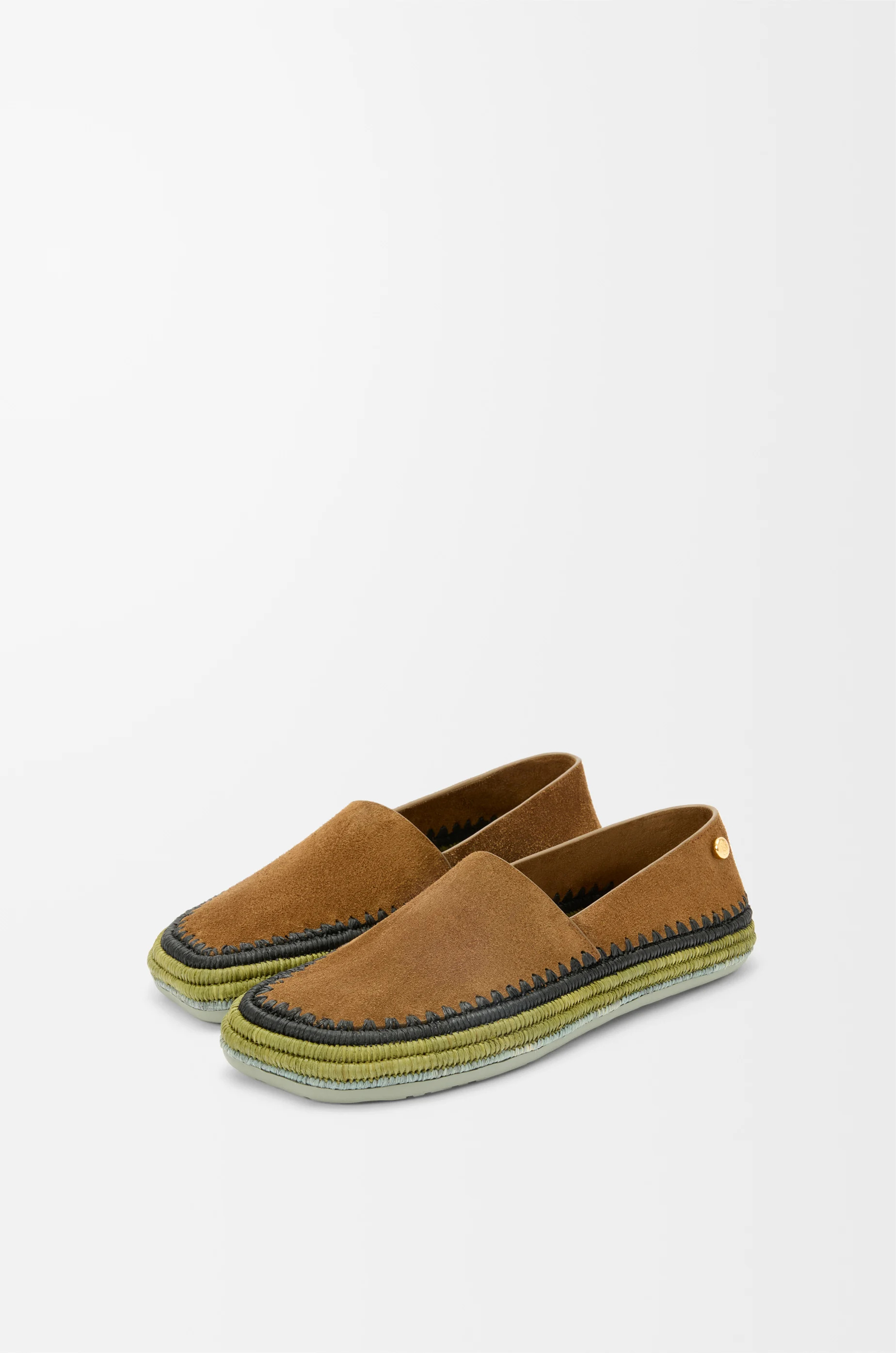 Rio slipper in suede and raffia - 3
