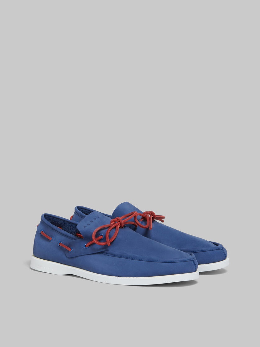 BLUE NUBUCK BOAT LOAFER - 2