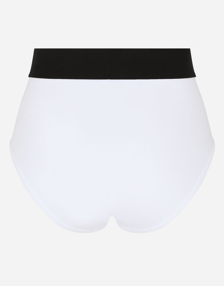 High-waisted briefs with branded elastic - 3