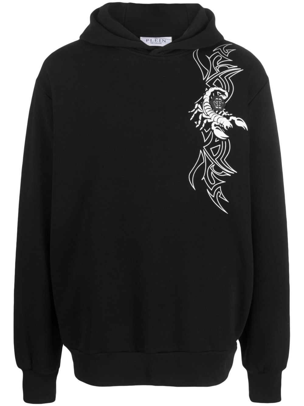 Scorpion graphic-print cotton hoodie - 1