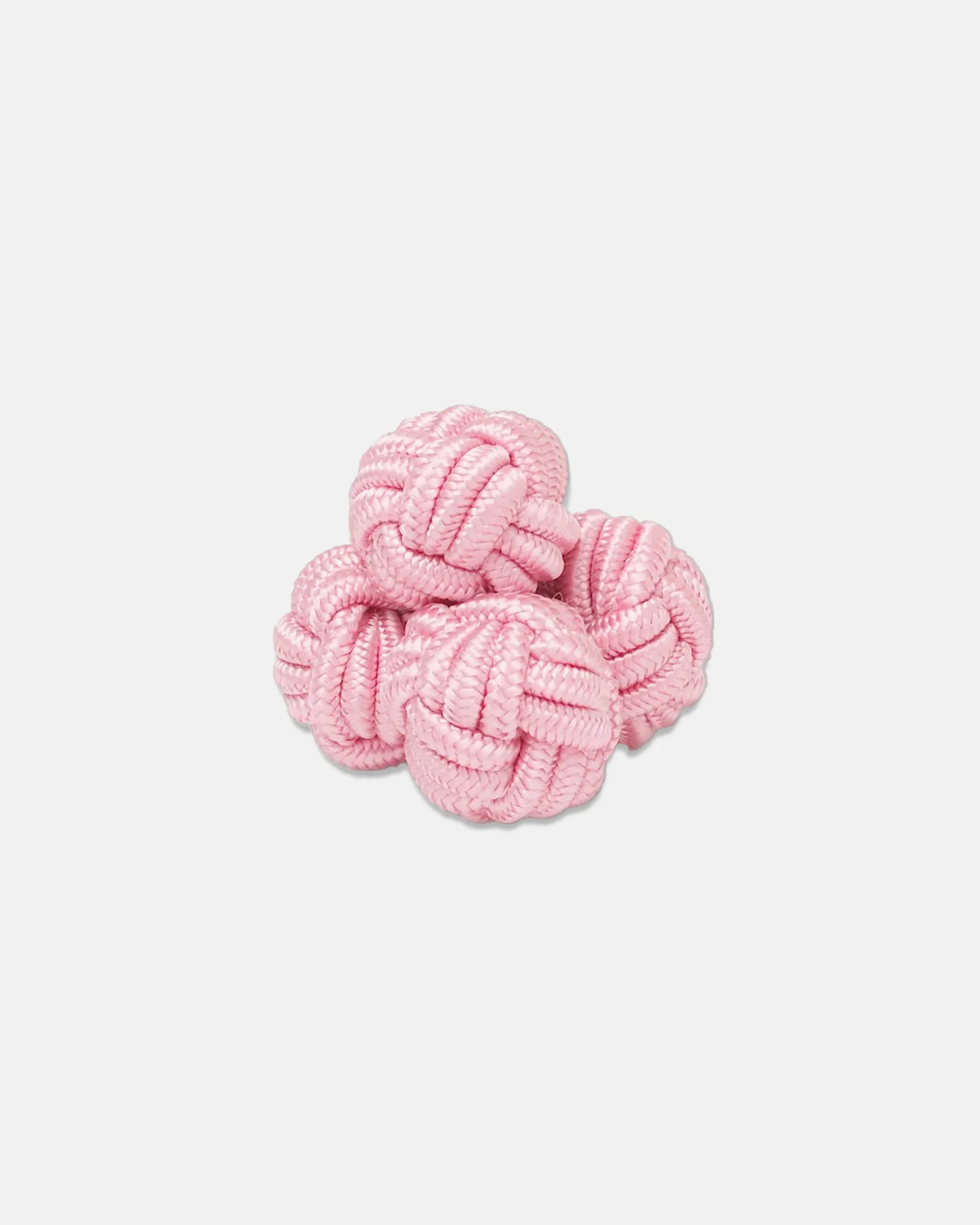 PINK MONKEY'S FIST SILK KNOT CUFFLINKS - 1