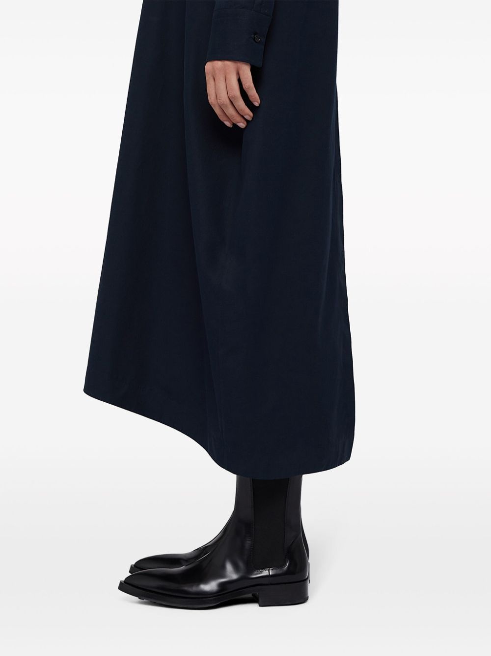 long-sleeved organic cotton shirtdress - 3