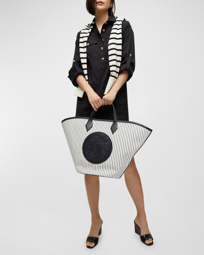 VERONICA BEARD The Crest Large Striped Canvas Tote Bag outlook