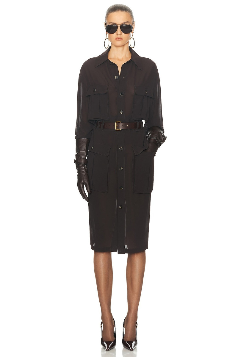 SAINT LAURENT Midi Shirt Dress outlook