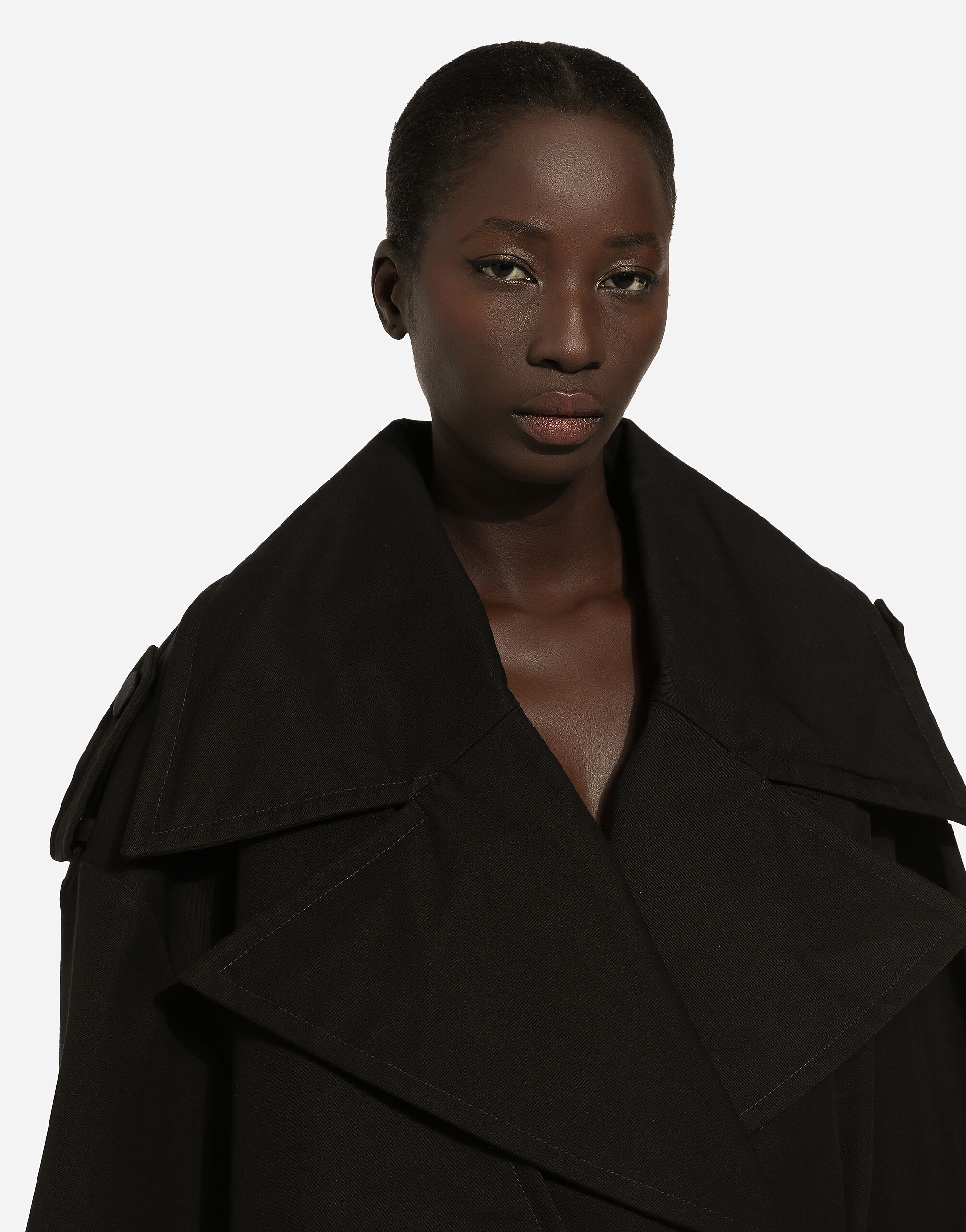 Double-breasted jacket with cotton belt - 7