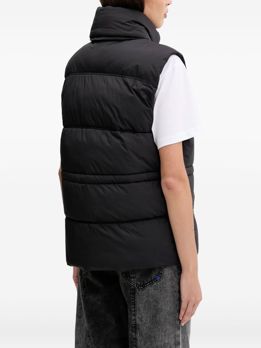 quilted high-neck vest - 3