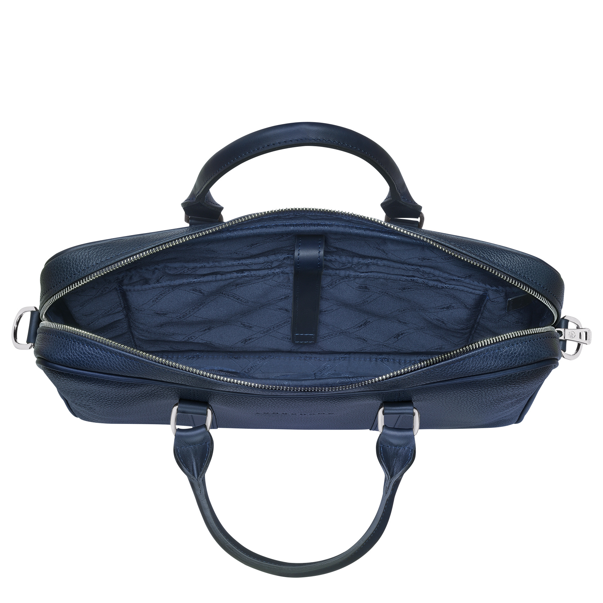 Le Foulonné XS Briefcase Navy - Leather - 5