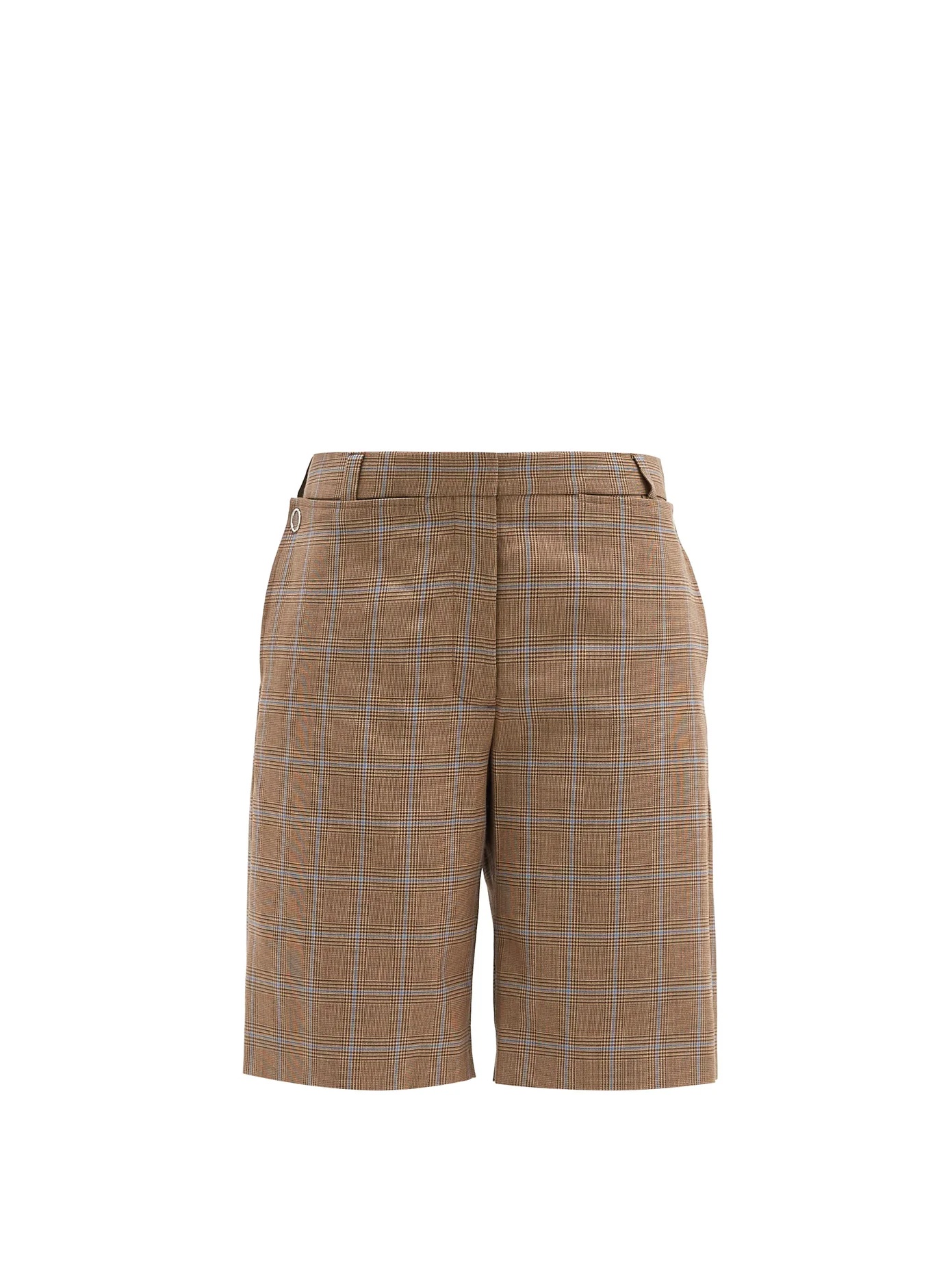 Mae plaid tailored wool shorts - 1