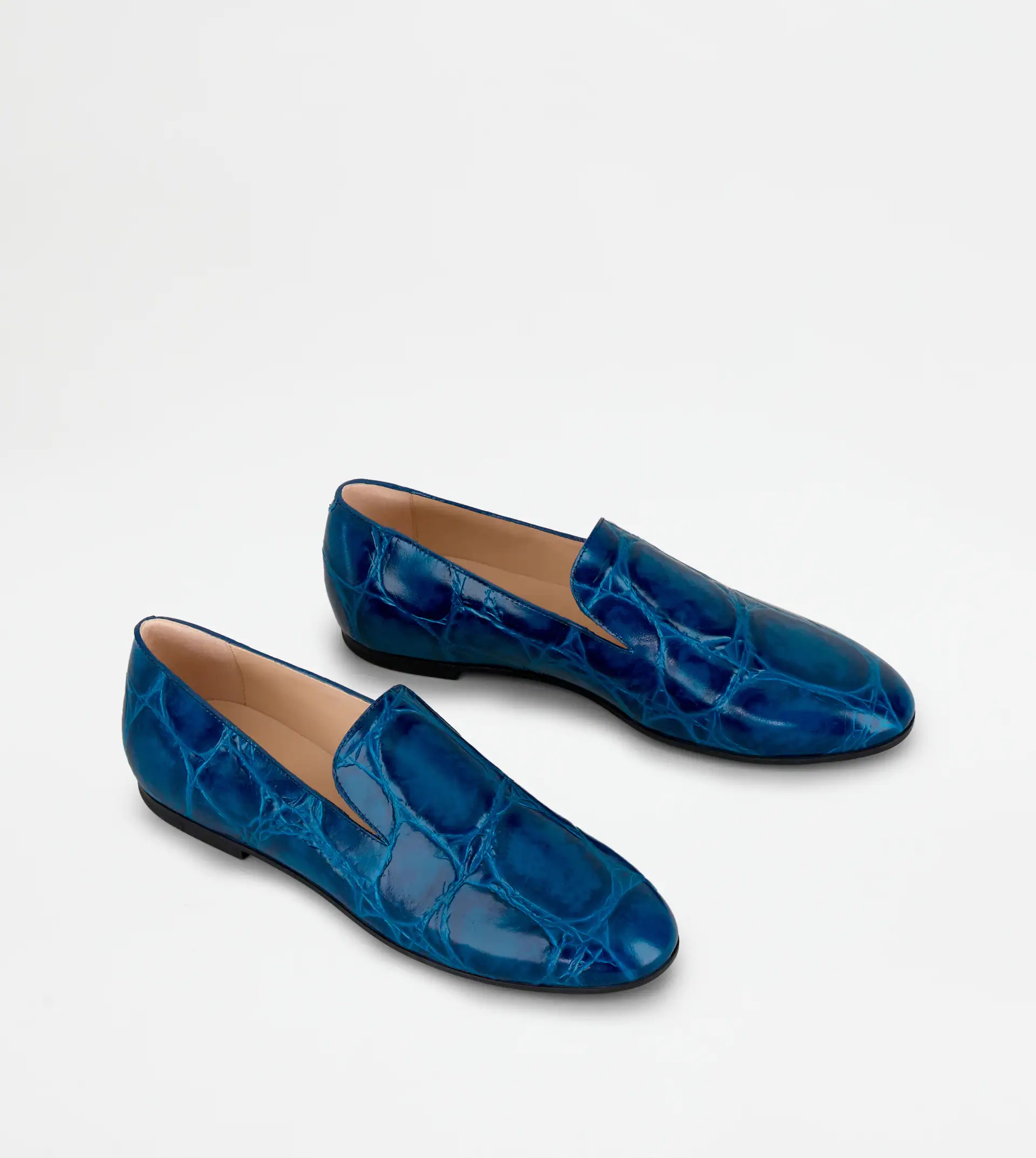 LOAFERS IN LEATHER - BLUE - 2