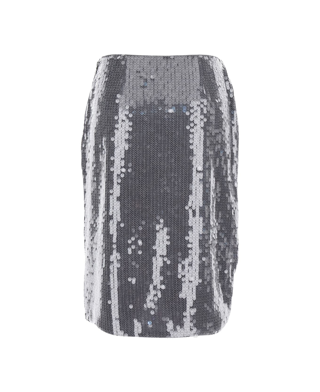 Net Sequin Midi Skirt - 2