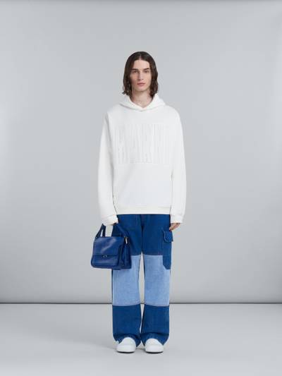 Marni TRUNK SOFT LARGE BAG IN BLUE LEATHER outlook