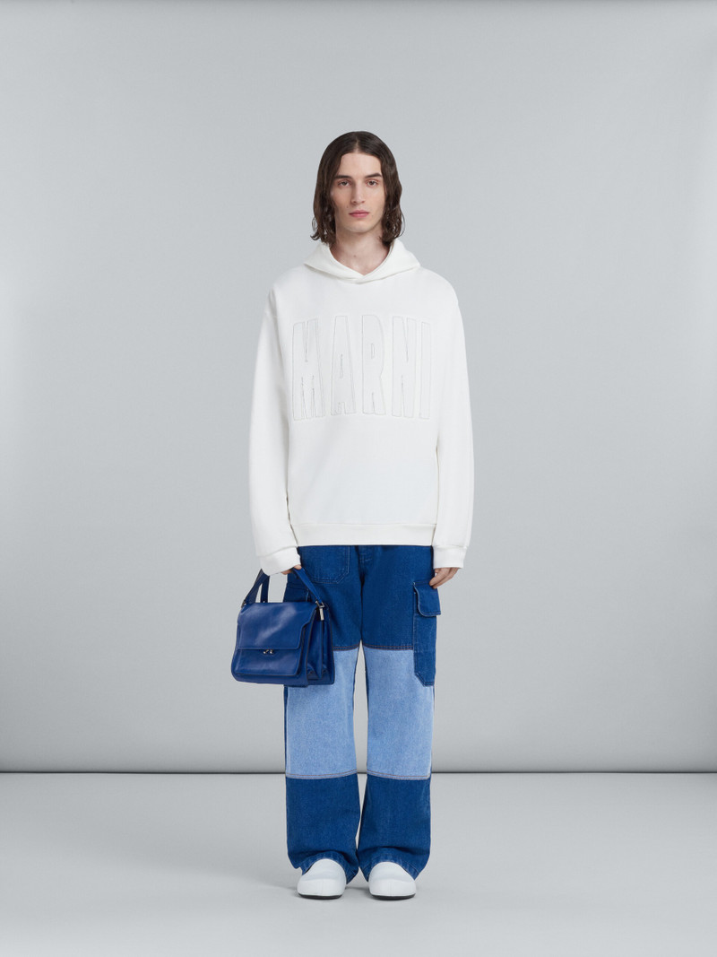 Marni TRUNK SOFT LARGE BAG IN BLUE LEATHER outlook