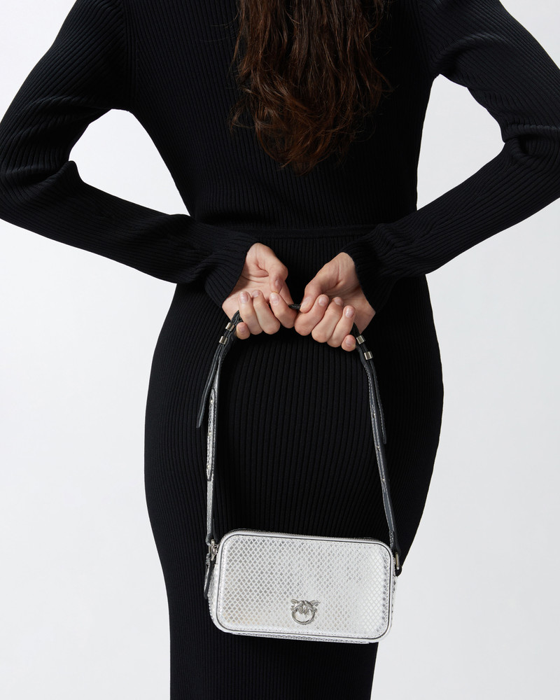 LAMINATED REPTILE-EFFECT RECTANGULAR HANDBAG 6