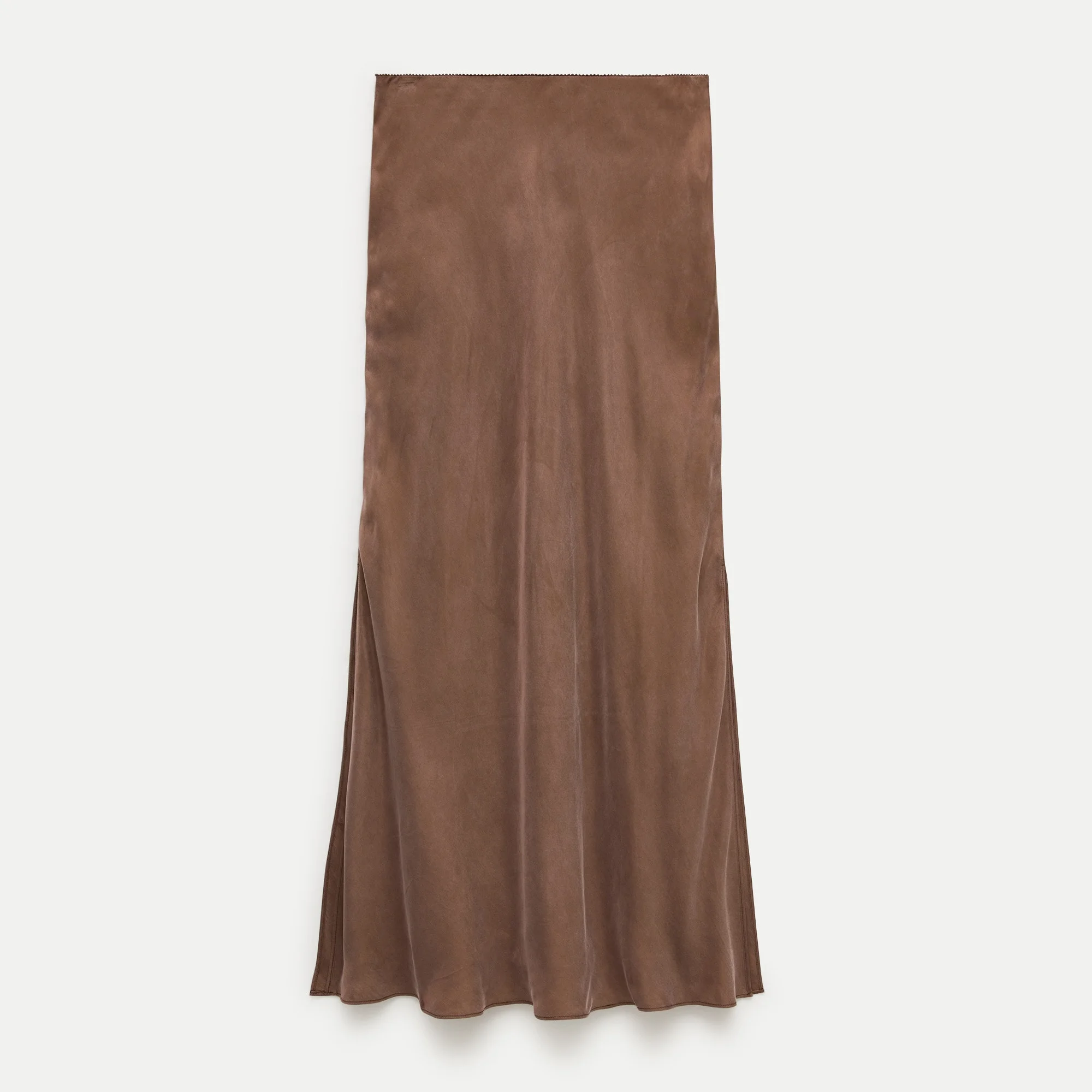 Gwyneth column slip skirt in cupro blend - 1