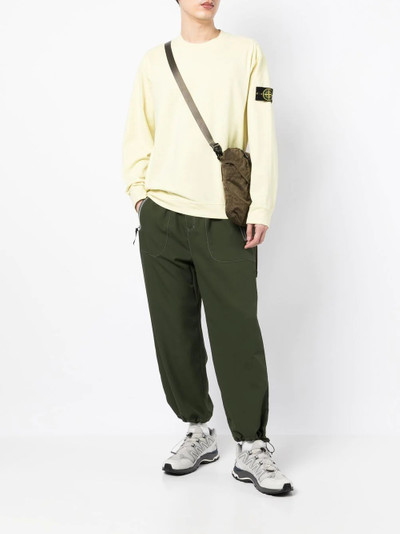 Stone Island Compass-patch cotton sweatshirt outlook