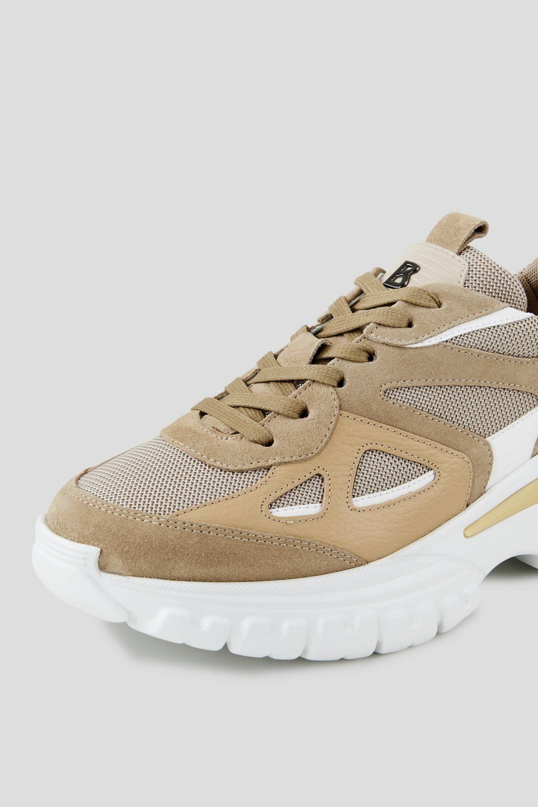 TOKYO PLATFORM TRAINERS IN BEIGE/WHITE - 4