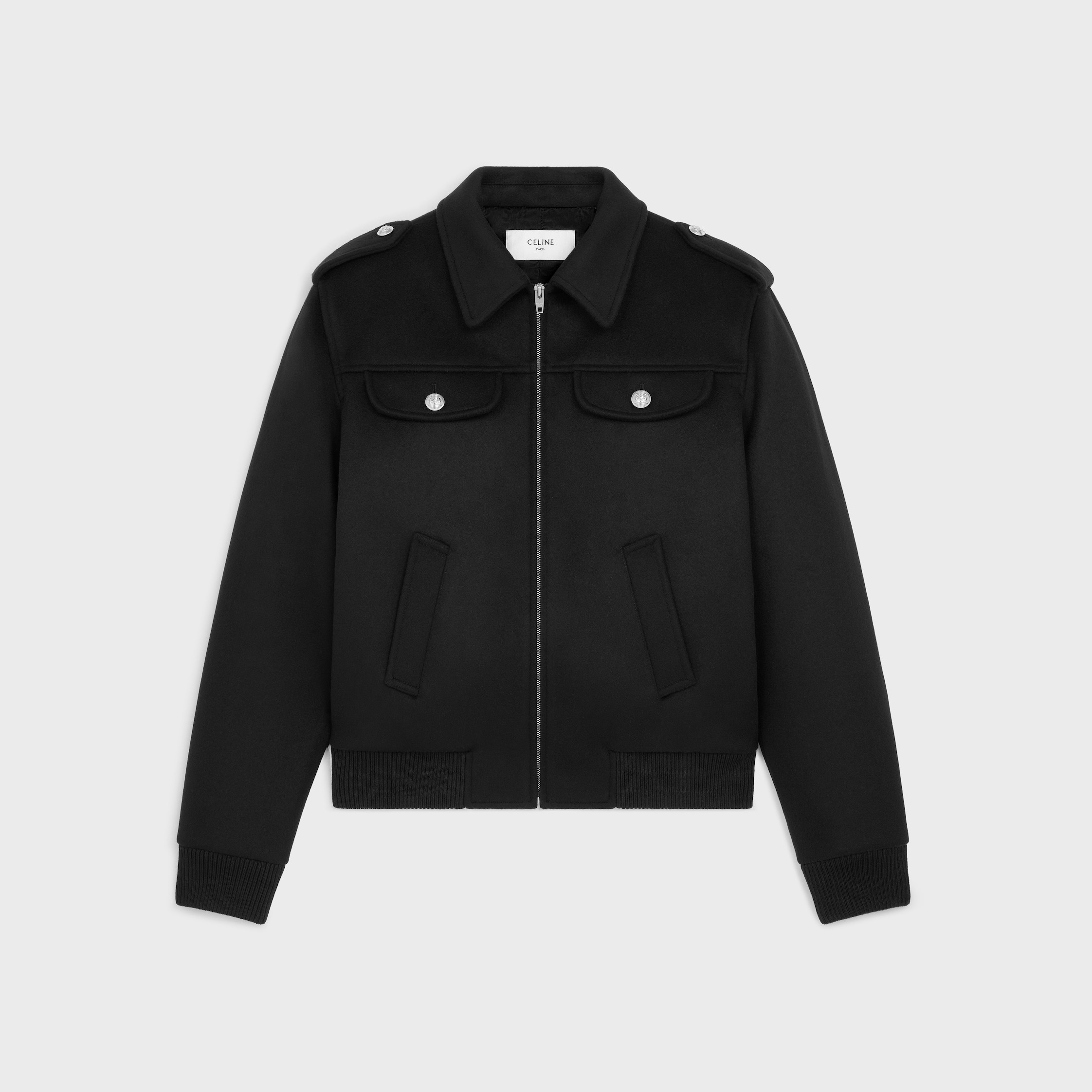 military blouson in cashmere cloth - 1