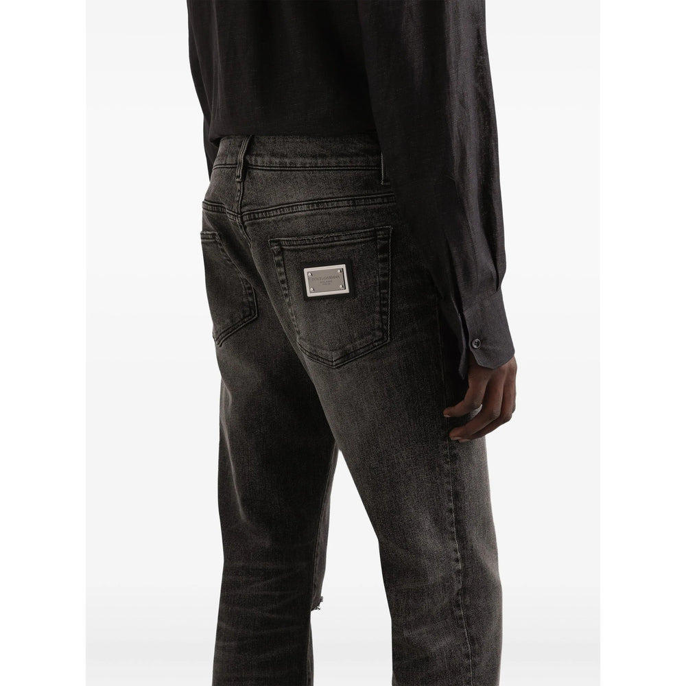 Dolce & Gabbana Grey Denim - Regular & Straight-Leg Jeans Men - 4