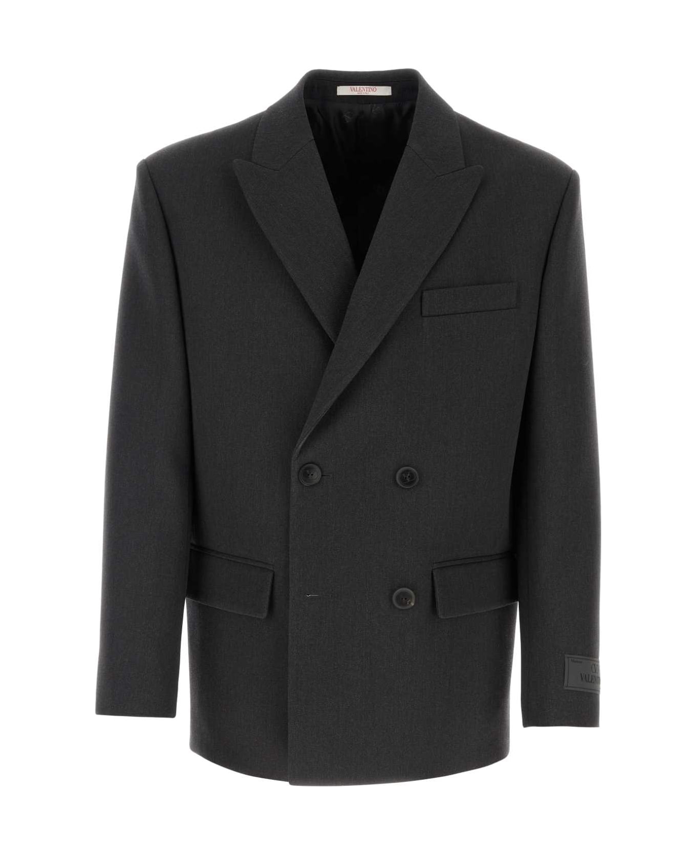 Graphite Wool Blazer - 1