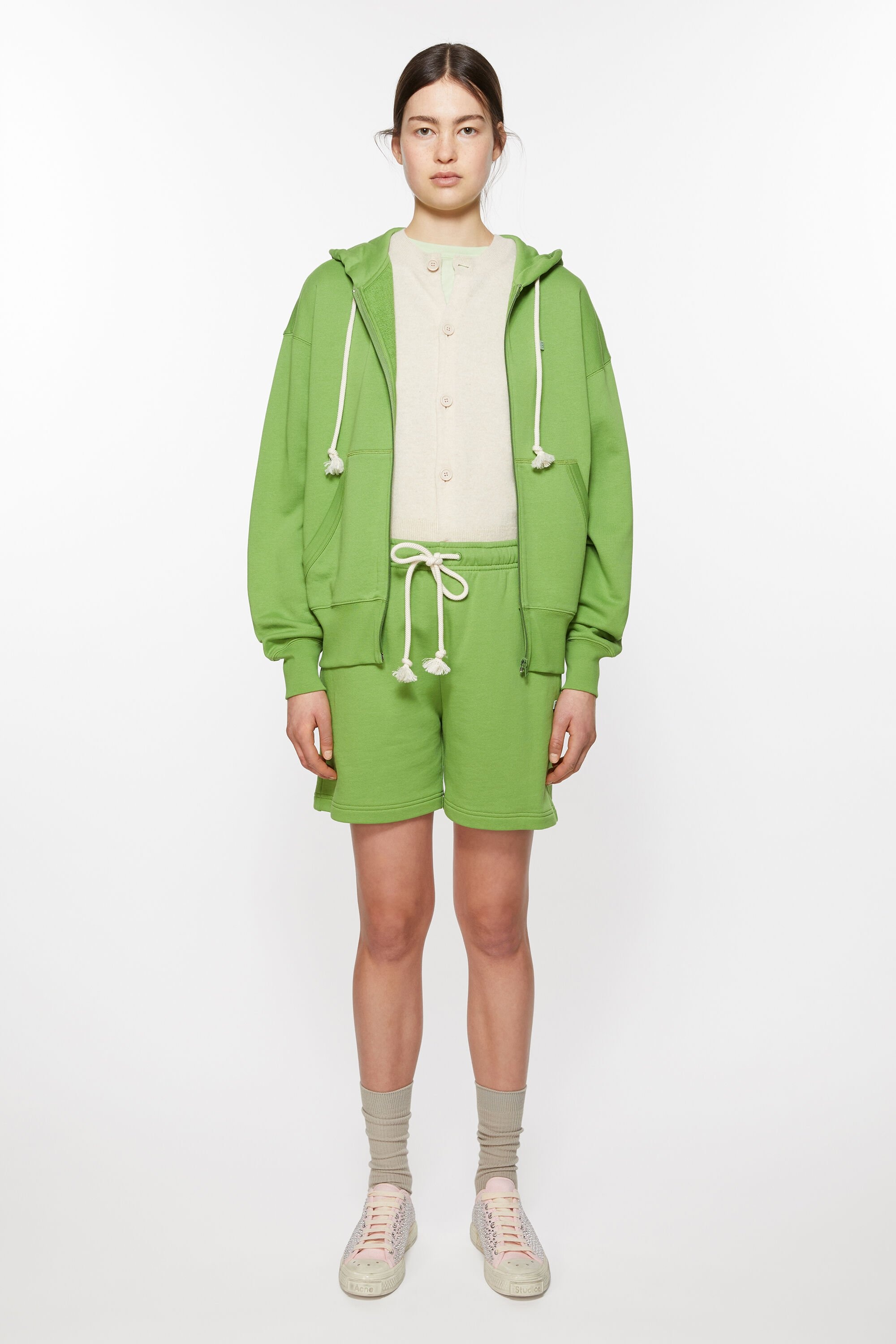 Fleece shorts - Herb green - 2